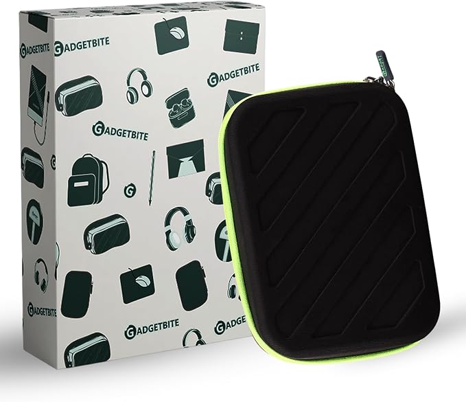 Portable Pouch For Electronic Accessories Usb Cables, Power Bank, Battery, Portable Hard Drive, Sd Memory Card, Earphones, Travel Gadgets Travel Friendly Case(Black&Green)