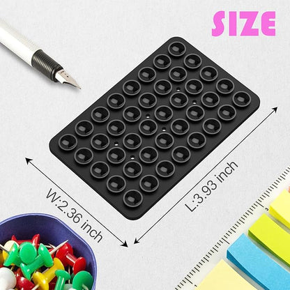 Double Sided Silicone Suction Phone Holder Mount, Silicon Accessory for iPhone and Android, Hands-Free Mirror Shower Phone Holder, TikTok Videos and Selfies (Combo G)