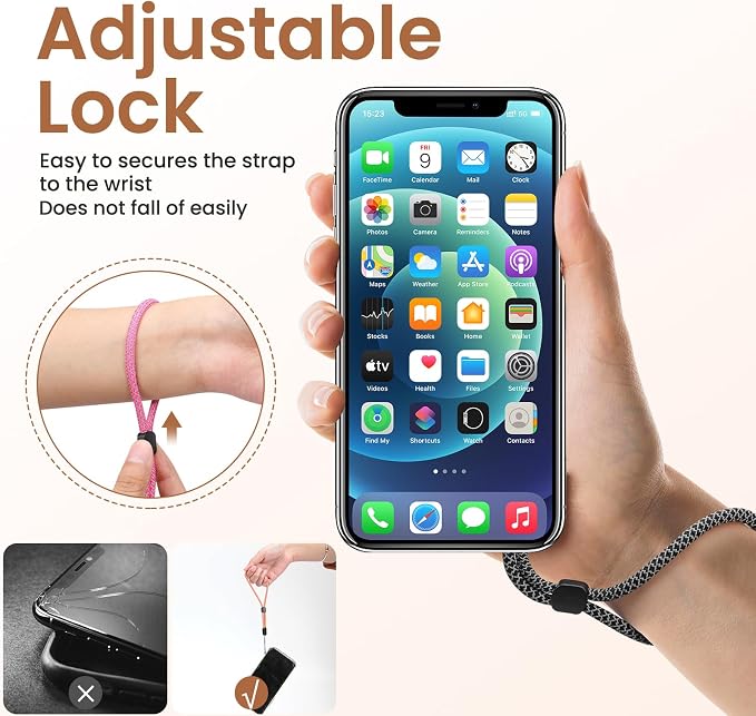 FrgKbTm Hand Wrist Strap Lanyard, Adjustable Nylon Colorful for Mobile Phone, Camara, USB Flash Drive, ID Name Tag Badge