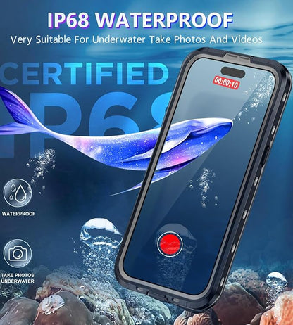 for iPhone 15 Pro Case Waterproof | Shockproof Dust Proof Phone Case Cover with Screen Protector for iPhone 15 Pro - Clear