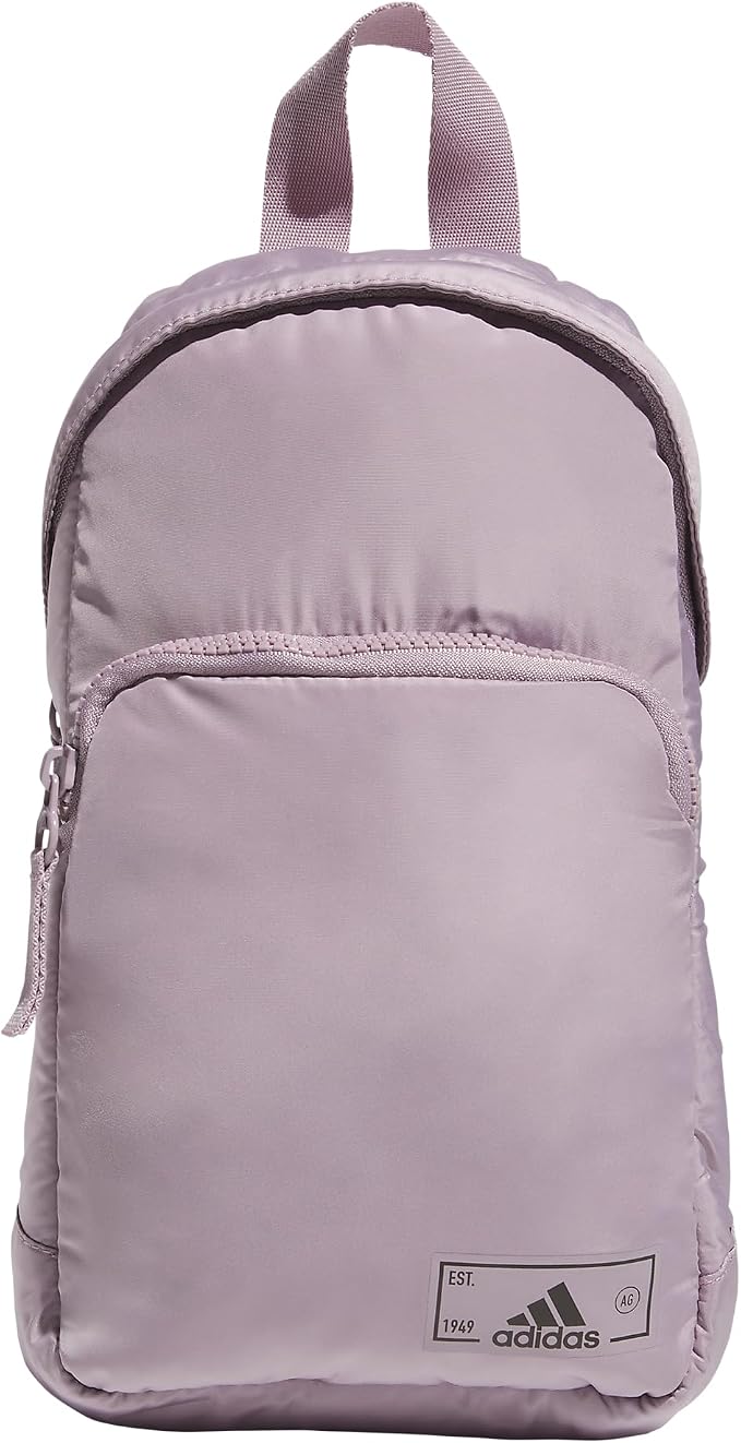 adidas Essentials Sling Small Crossbody Bag for Women and Men (5L), Preloved Fig Purple/Black/2.0, One Size