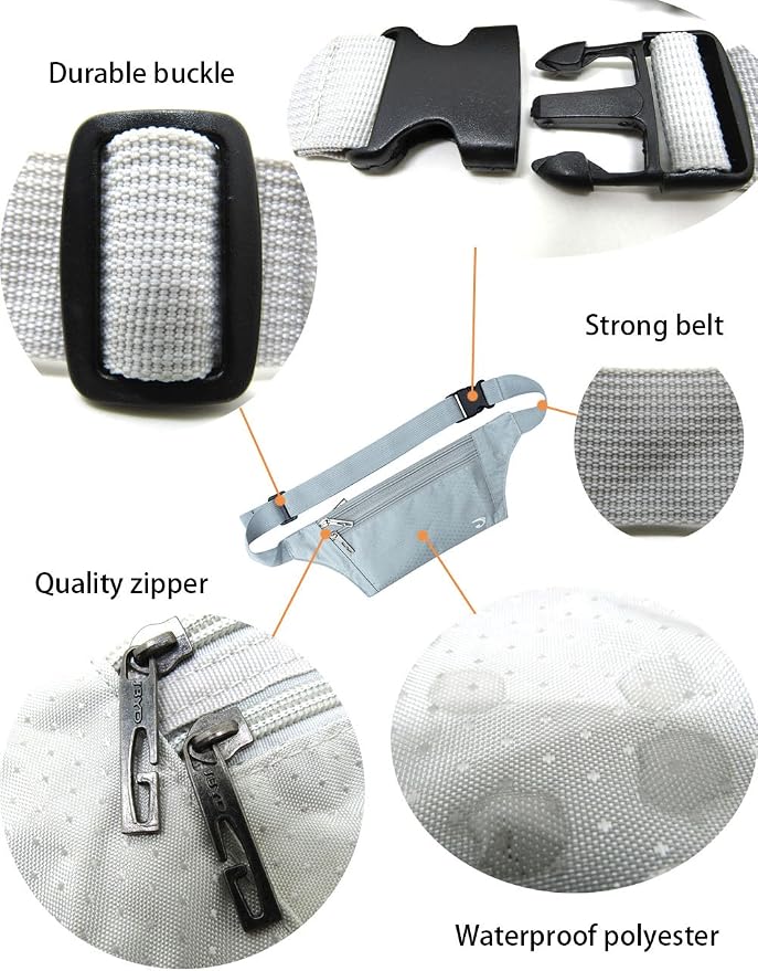 Naoki Outdoor Sports Running & Jogging & Travel Waterproof Utralthin Waist Pack/Bag Runner Belt