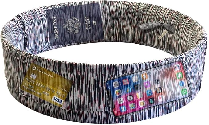 BANDI Pocketed Wraps – Running Waist Belt with Pockets for Phone, Money, Keys & Medical Devices | Secure, No-Bounce Travel & Fitness Belt, for Women and Men, USA Company