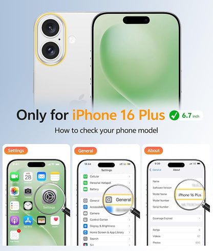 FNTCASE for iPhone 16 Plus Case: [Compatible with Magsafe] Integrated Silicone Phone Cases with [Full Camera Protection] [Screen Protector] Military Grade Shockproof Protective Cover - Light Moss