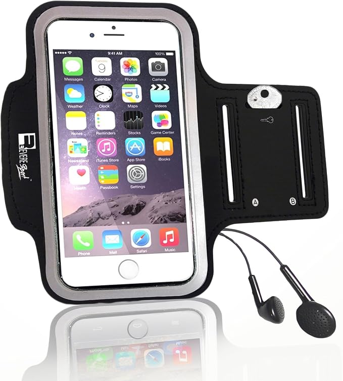 RevereSport Running Armband for iPhone SE 2020 / SE 2022 with Fingerprint ID Access. Sports Phone Arm Case Holder for Jogging, Gym Workouts