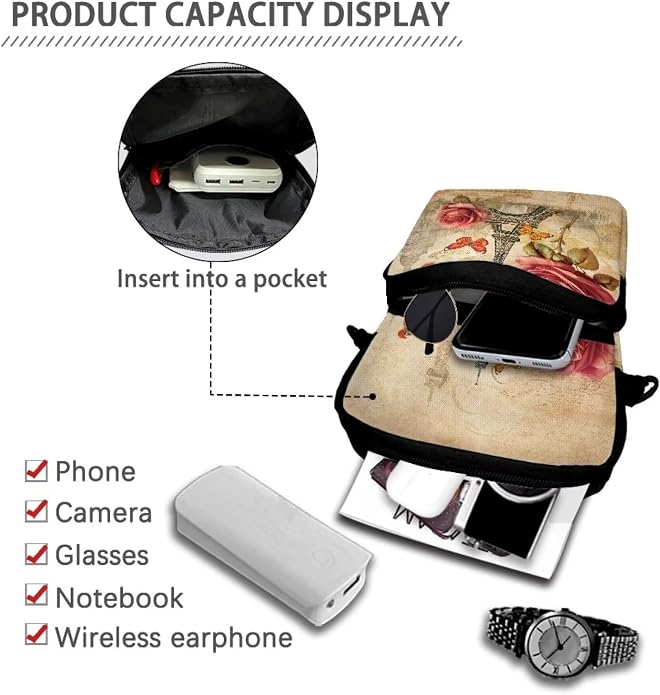 Men's Crossbody Bag, Small Cell Phone Wallet, Women's Shoulder Handbag, Travel Gym Bag
