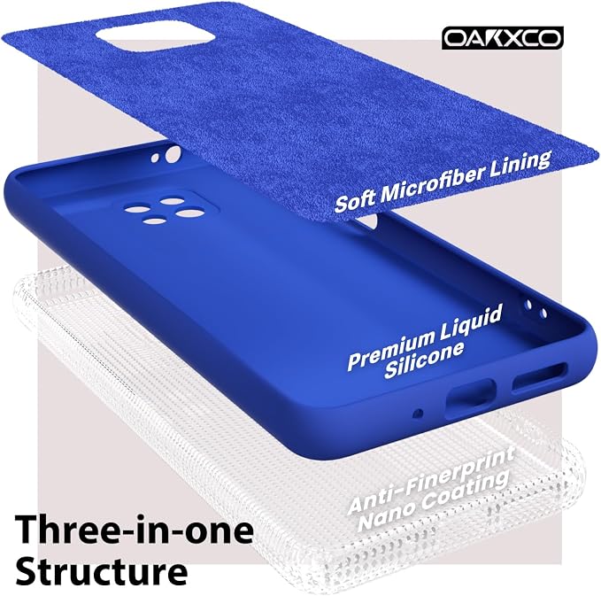 oakxco for Motorola Moto G Power 2021 Phone Case Liquid Silicone, Thin Slim Soft Rubber Gel TPU Plain Simple Cover for Women Girl Cute, Matte Solid Color, Royal Blue