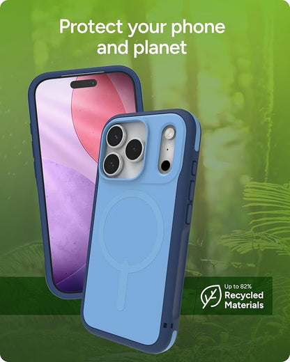 ZAGG Sedona Snap Case for iPhone 17 Pro - Blue Royal Ember, Drop Protection (13ft/4m), Graphene-Reinforced Multi-Layer Protection, MagSafe Phone Case with Impact-Absorbing Bumpers, Slim & Lightweight