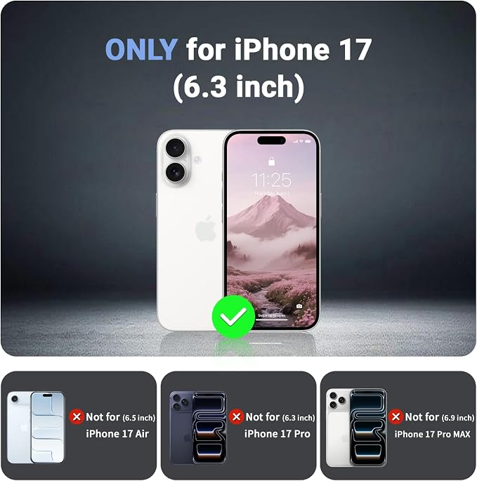 jaroco Magnetic for iPhone 17 Case, [Compatible with MagSafe][Military Grade Drop Protection][Heavy Duty Protection][Non-Slip][Shockproof] 2-Layer Durable Bumper Phone Case 6.3''-Pink