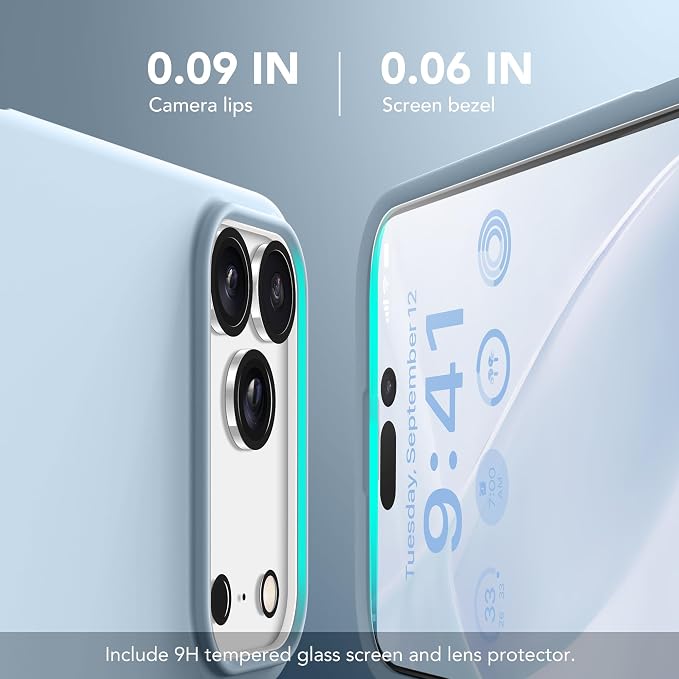 GONEZ Magnetic for iPhone 17 Pro Max Case, Compatible with MagSafe, [Screen Protector + Camera Lens Protector], Liquid Silicone Anti-Scratch Shockproof Protective Phone Case 6.9 inch, Blue