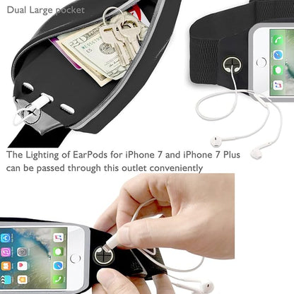 Fanny Pack Running Belt Waist Phone Holder/Bag Women & Men for iPhone 15 14 13 12 11 pro Max/Xs Max/XR/X/8/7/6s Plus, 6/SE, for Galaxy S/A/Note, Gym Workout Fitness Gear