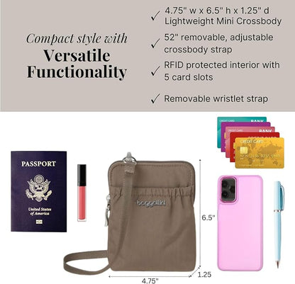 Baggallini Bryant Pouch Small Crossbody Bag for Women - Phone Purse with Crossbody Strap - Lightweight Crossbody Pouch