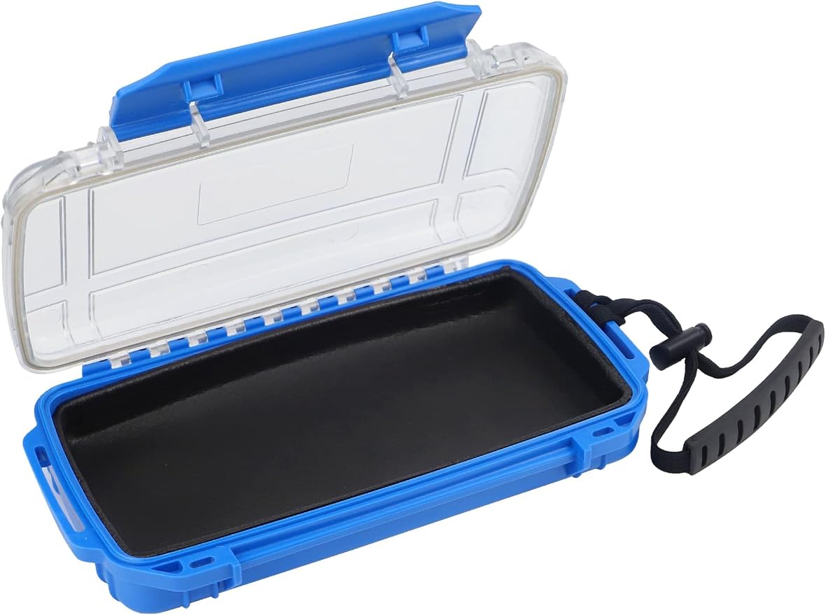 Hlotmeky Dry Box for Kayaking, Boat - Waterproof Phone Case, Small Watertight Storage Box, Diving Dry Case (Blue)