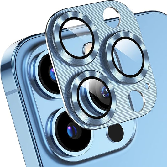 Korecase [2 Pack] for iPhone 13 Pro Max/iPhone 13 Pro Camera Lens Protector Tempered Glass Camera Cover,Strong Adhesion Rear Camera Lens Case Friendly for iPhone 13Pro /iPhone 13 ProMax,Sierra Blue