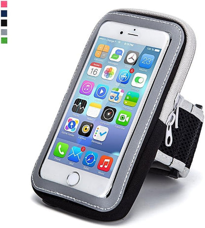 Sport Running Armband Cell Phone Holder for iPhone 16 15 14 Plus, 13 12 11 Pro Max Samsung Galaxy A15 S24 S23 S22 Plus S21 S20 FE Google Pixel 7a 8a 9 Pro Phone Arm Band Case Pouch Sleeve Bag (Green)