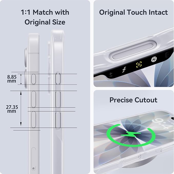 CASEKOO Armor Shockproof Designed for iPhone 17 Case [16FT Military Grade Protection] Matte Finish Protective Phone Case Anti-Fingerprint Thin Slim Hard Cover for iPhone 17, Frosted White