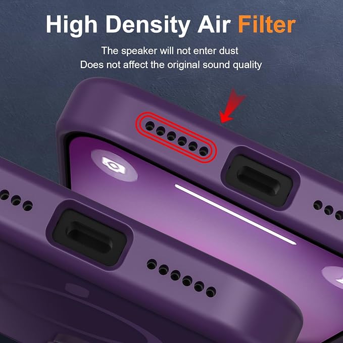 MOCCA Strong Magnetic for iPhone 16 Case, [Compatible with Magsafe][16FT Mil-Grade Drop Protection] Slim Thin Translucent Matte Protective Cover Case for iPhone 16 Phone Case 6.1", Deep Purple
