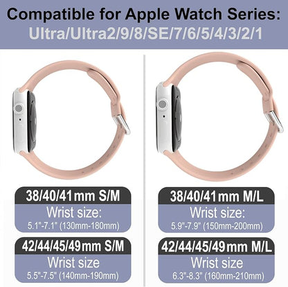 Faith with Cross Watch Band Compatible with Apple Watch Laser Engraved iWatch Band Silicone 38mm 40mm 41mm 42mm 44mm 45mm 46mm 49mm Strap Jesus Psalm Christian God Blessed (Pink Sand, 38/40/41mm M/L)
