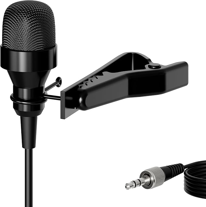 J K Pro Condenser Lavalier Lapel Microphone MIC-J 017 Compatible with Sennheiser Wireless Transmitter - Noise Cancelling Mic