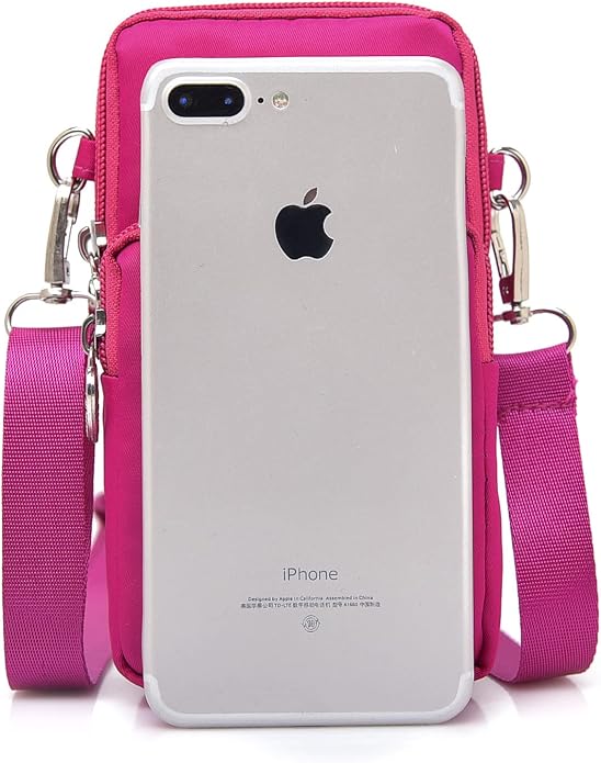 Women Crossbody Cell Phone Purse Wristband Sport Armband Wallet Bag Zipper Nylon Handbags