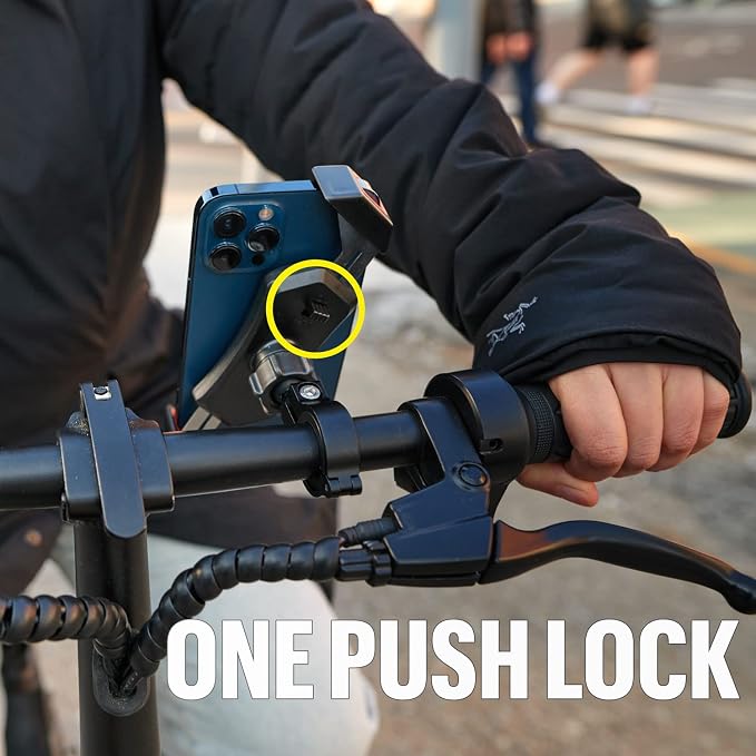The dashcam.Bike Phone Mount: The Best Bicycle Phone Holder That Reduces Shake Without Blocking Your Camera [Without Red Padding, Designed for Extra Thick Phone Cases]