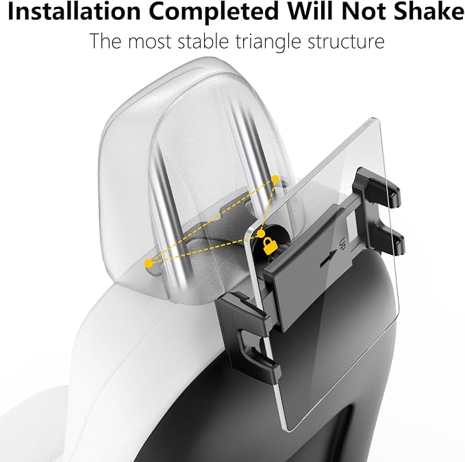 OHLPRO Tesla Tablet Holder for Model 3/Y, Headrest iPad Mount for Back Seat, Adjustable Car Backseat Mount Compatible with 5-13” iPad Tablets & Phones, Essential for Long Road Trips with Kids