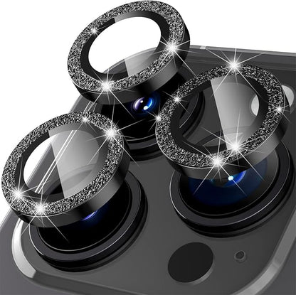 Suoman for iPhone 14 Pro Max Camera Lens Protector / 14 Pro Camera Lens Protector, Camera Cover Tempered Glass for iPhone 14 Pro Max 6.7 inch/for iPhone 14 Pro 6.1 inch [Perfectly Fit] -Bling -Black