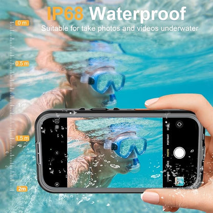 Beasyjoy for iPhone 17 Case Waterproof, Built-in Screen Protector & Full Body Protection, Heavy Duty Rugged Military Shockproof Dustproof Case for Outdoor, Compatible with MagSafe, 6.3 inch Black