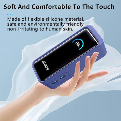 NOUKAJU Case for Anker Prime Power Bank 9600mAh 65W Output Silicone Protective Cover, Drop-Proof,Scratch-Proof,Shock-Proof,Protective Case for Anker Prime Power Bank 9600mAh(Blue)