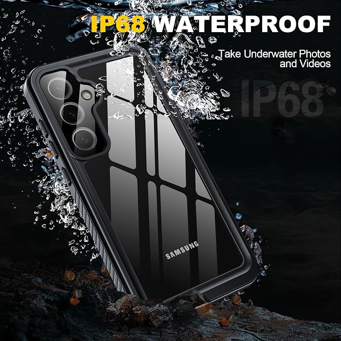 ANTSHARE for Samsung Galaxy S24 Plus Case Waterproof, Built-in Lens & Screen Protector 360° Full Body Heavy Duty Protective Shockproof IP68 Underwater Case for Galaxy S24 Plus (2024) 5G-Blue