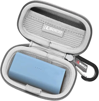 RLSOCO Carrying Case for Anker Nano Power Bank with Built-in USB-C Connector/with Built-in MFi Certified Lightning Connector Portable Charger - Grey (Case Only)