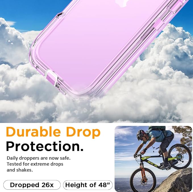 AICase for iPhone 16 Pro Max Case Clear 3 in 1 Heavy Duty Drop Protection Full Body Rugged Shockproof/Dust Proof 3-Layer Military Protective Tough Durable Cover for iPhone 16 Pro Max 6.9"_3