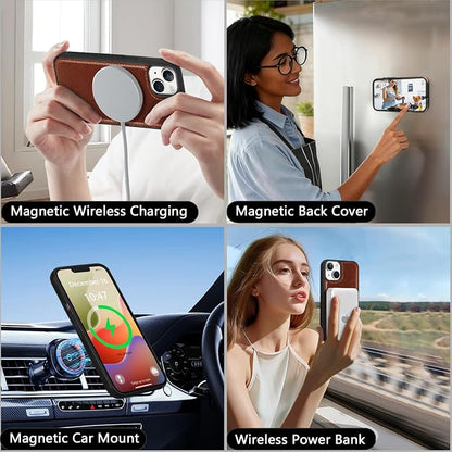 Wallet Case for iPhone 14 Plus with Card Holder/Crossbody Wallet/Strap| RFID Blocking | Magnetic | Kickstand | Detachable | PU Leather Phone Case for iPhone 14 Plus,6.7 in,Brown