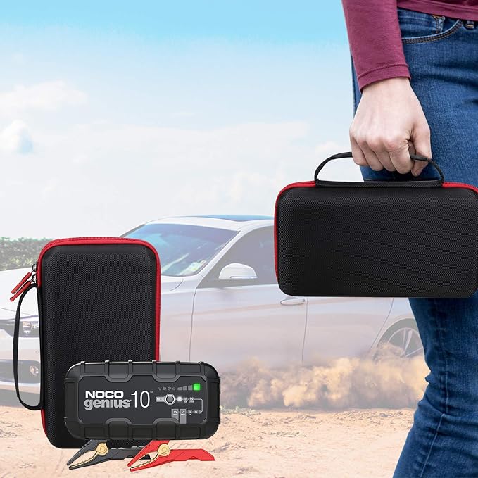 FBLFOBELI Hard Travel Case Compatible with NOCO GENIUS10/for Boost X GBX45 GB50 UltraSafe Jump Starter, Fully-Automatic Smart Battery Charger (Case Only)