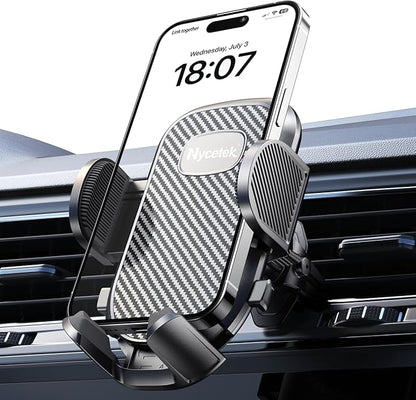 Nycetek 2026 Upgraded Car Vent Phone Mount [Military-Grade Clip] 360° Rotation, Universal Cellphone Holder Fits for iPhone 16 15 14 13 Pro Max Samsung Galaxy S24 S23 & All