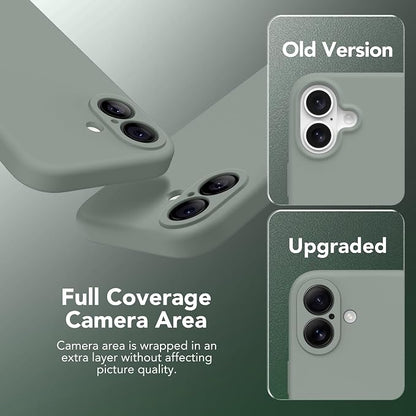 Magnetic for iPhone 17 Case, Compatible with MagSafe, [Full Camera Protection][Screen Protector] Silicone Shockproof Protective Phone Case for iPhone 17 6.3", Calke Green