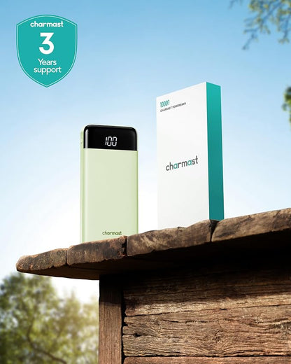 charmast Portable Charger with Reinforced Built-in 4 Cables,10000mAh Power Bank Travel Essentials 6 Outputs 3 Inputs 3A Fast Charging Compatible with iPhone iPad Samsung Google Pixel LG Moto etc.