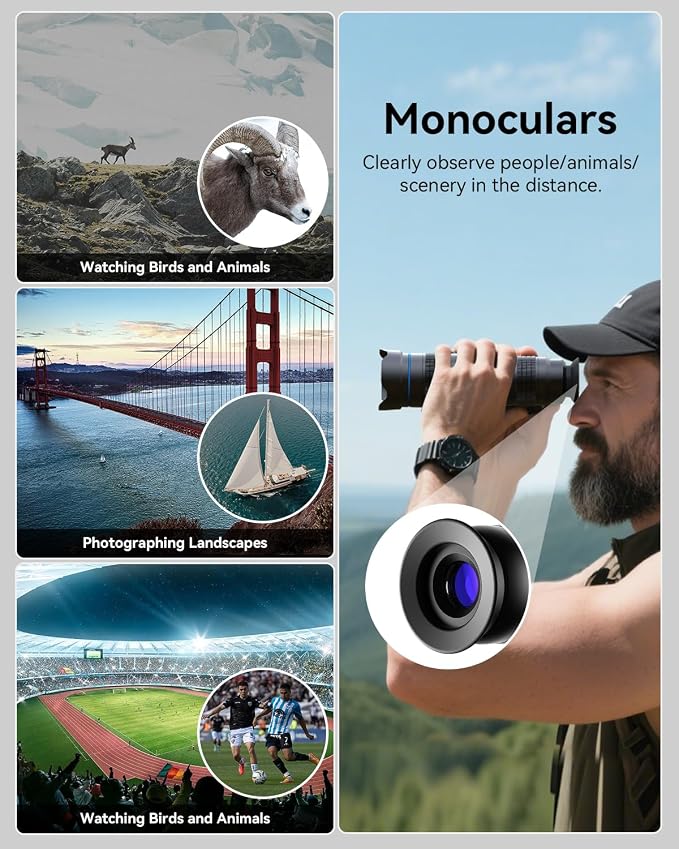 Evil eye 36X Telephoto Lens for iPhone 15, High Power HD Telephoto Phone Lens with Tripod, Phone Lens Attachments for Travel, Concert, Exploration