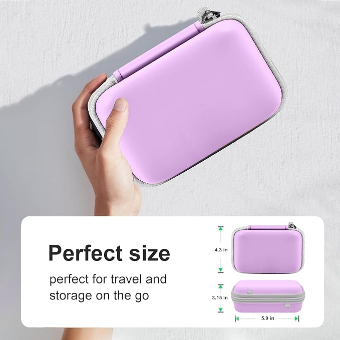 Leayjeen Travel Case Compatible with Hicober 3 in 1 Charging Station/UCOMX Nano Magnetic 2 in 1 Wireless Charger,Foldable Magnetic Charging Station Storage Holder Bag-Purple(Case Only)