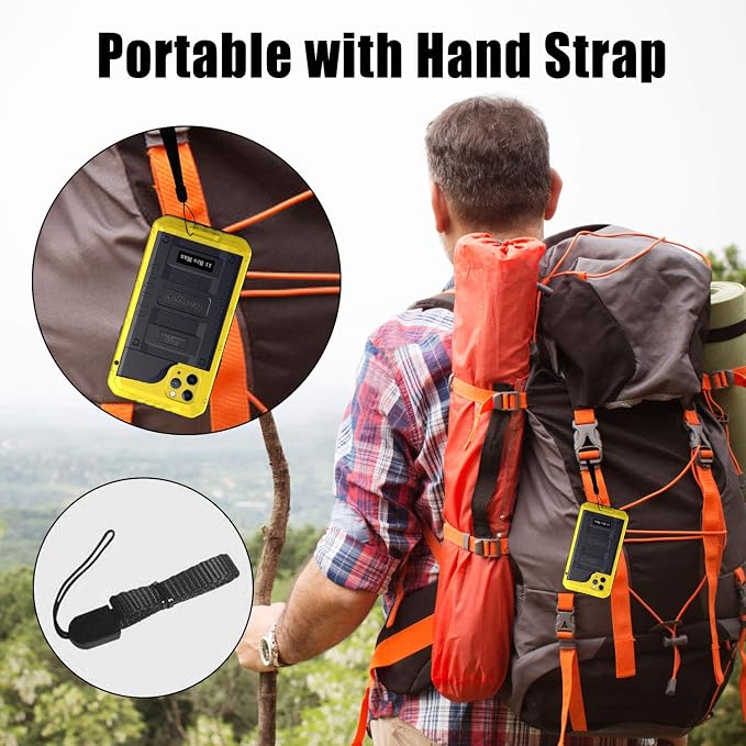Beasyjoy for iPhone 11 Pro Max Case Waterproof Metal Case Heavy Duty Built-in Screen Full Body Protective Shockproof Military Grade Yellow