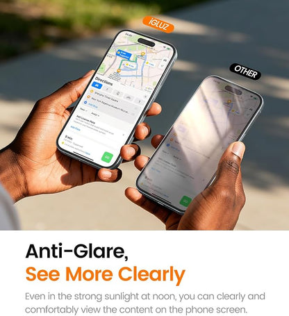 iGluz 4 Pack for iPhone 15 Screen Protector with 2-Pack Camera Lens Protector[99.99% HD Clear][9H Tempered Glass][Bubble Free][Easy Installation][Smooth Touch][Anti-fingerprint],4+2 Dual Protection