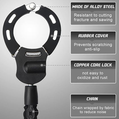 Scooter Lock, Electric Scooter Locks Anti Theft & Waterproof Scooter Bag, Bike Lock with Key, Heavy Duty Handcuff Chain Lock for E Scooter, Electric Bike, Bicycle, Motorbikes