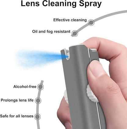 haino Glasses Cleaner, Travel Eyeglass Cleaner, Multifunctional Glasses Cleaning Kit with Microfiber Cleaning Cloth, Portable Screen Cleaner