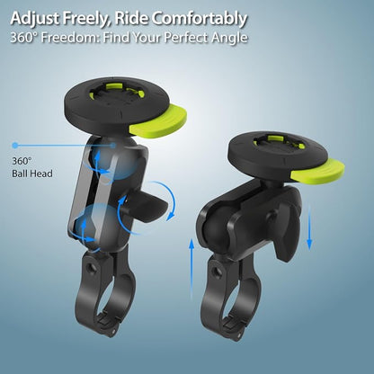 Bone Moto Tie Connect Kit 3 - Handlebar, Magnetic Motorcycle Phone Mount, Detachable & 360° Rotatable, Heavy Duty & Shock-Absorbing Scooter iPhone Holder for 4.7"–7.2" Smartphones (Handlebar)