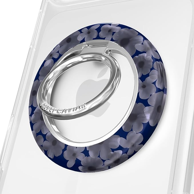 VELVET CAVIAR Compatible with MagSafe Phone Grip 2.0 | Cute Magnetic Ring Holder | Finger Loop Kickstand | Pop On Accessory for iPhone 17, 16, 15, 14, 13, 12 | Midnight Blossom