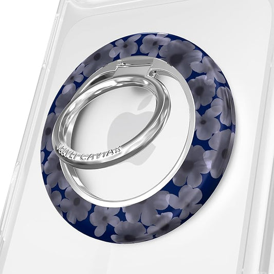 VELVET CAVIAR Compatible with MagSafe Phone Grip 2.0 | Cute Magnetic Ring Holder | Finger Loop Kickstand | Pop On Accessory for iPhone 17, 16, 15, 14, 13, 12 | Midnight Blossom