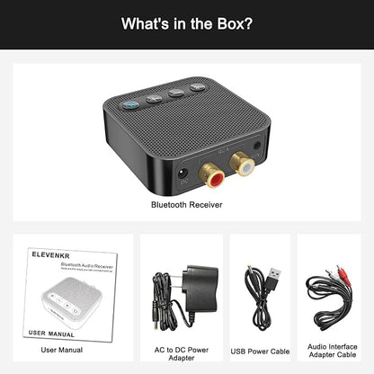 Bluetooth to RCA Adapter for Stereo Receiver - aptX HD Long Range Low Latency Bluetooth Receiver for Home Stereo Wireless Audio Adapter for Music Streaming Sound System
