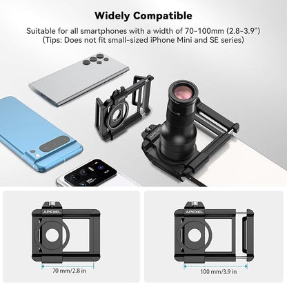 Evil eye 2 in 1 Phone Camera Lens Kit, 6X Telephoto Lens & 150mm Macro Lens with Universal Lens Clip, Phone Lens Attachment for iPhone and Andriod