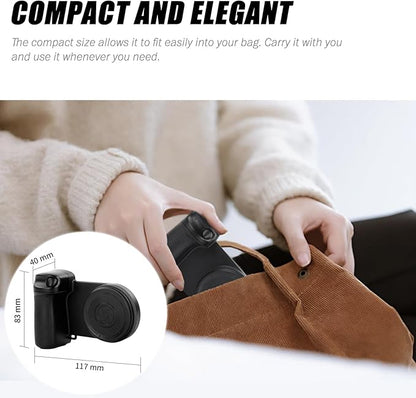 Magnetic Selfie Ring Light, Snap Grip with Detachable Bluetooth Remote Control for iPhone, Rechargeable LED Fill Light, Smartphone Camera Handle, Photo Shooting Acccessories Compatible with Magsafe