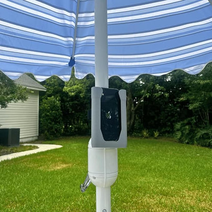 Chatelet Universal Phone Holder with Strap On Design | Phone Mount for Boats, Golf Carts, Pool Umbrellas, Strollers & More | Made in USA (White)